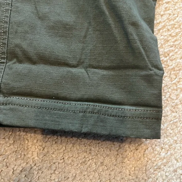 Eddie Bauer lined  Olive Chinos with Red Plaid flannel lining - Picture 4 of 15